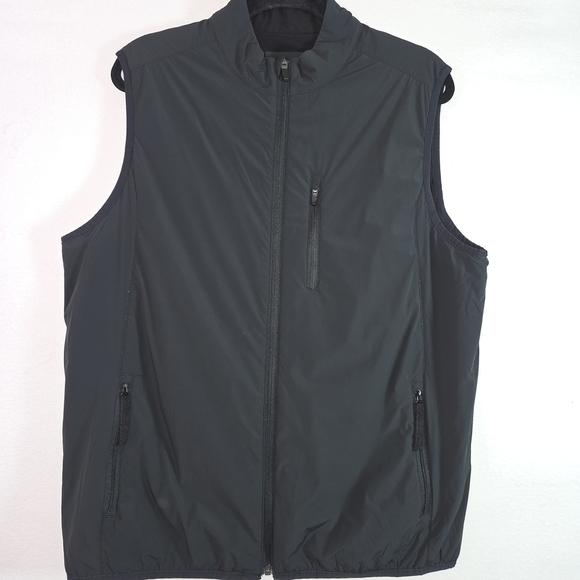 Rhone Men’s Performance Softshell Vest Size L Black Water Resistant Zip Front - Picture 1 of 14